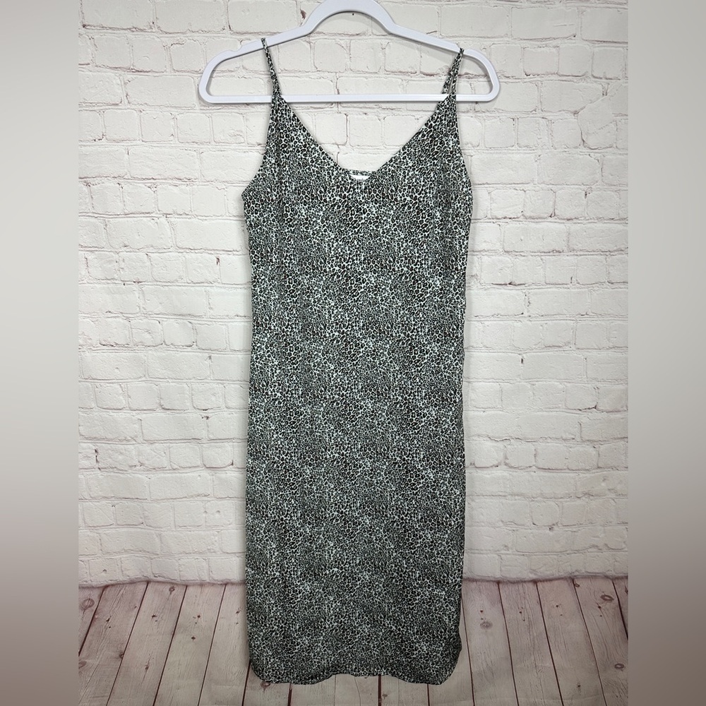 New Cupcakes and Cashmere Chicago animal print tank slip midi dress, sz XS $108